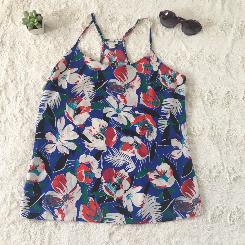 J. Crew | Tropical Floral Printed Tank Top blouse